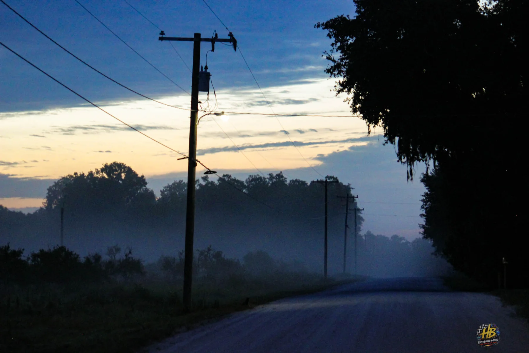 Misty rural road photograph