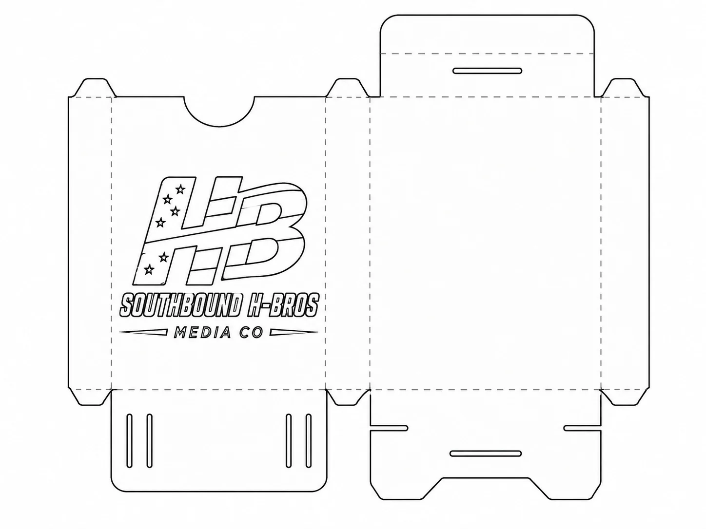 Southbound custom card box dieline